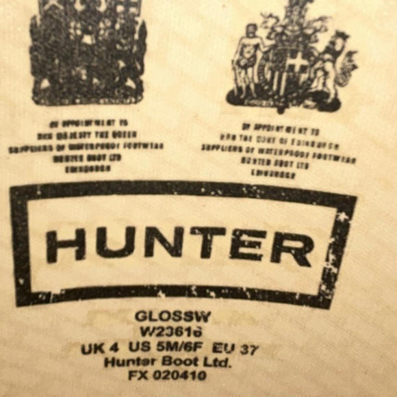 Hunter Classic Glossy Black Waterproof Boots size 6 - Picture 10 of 10